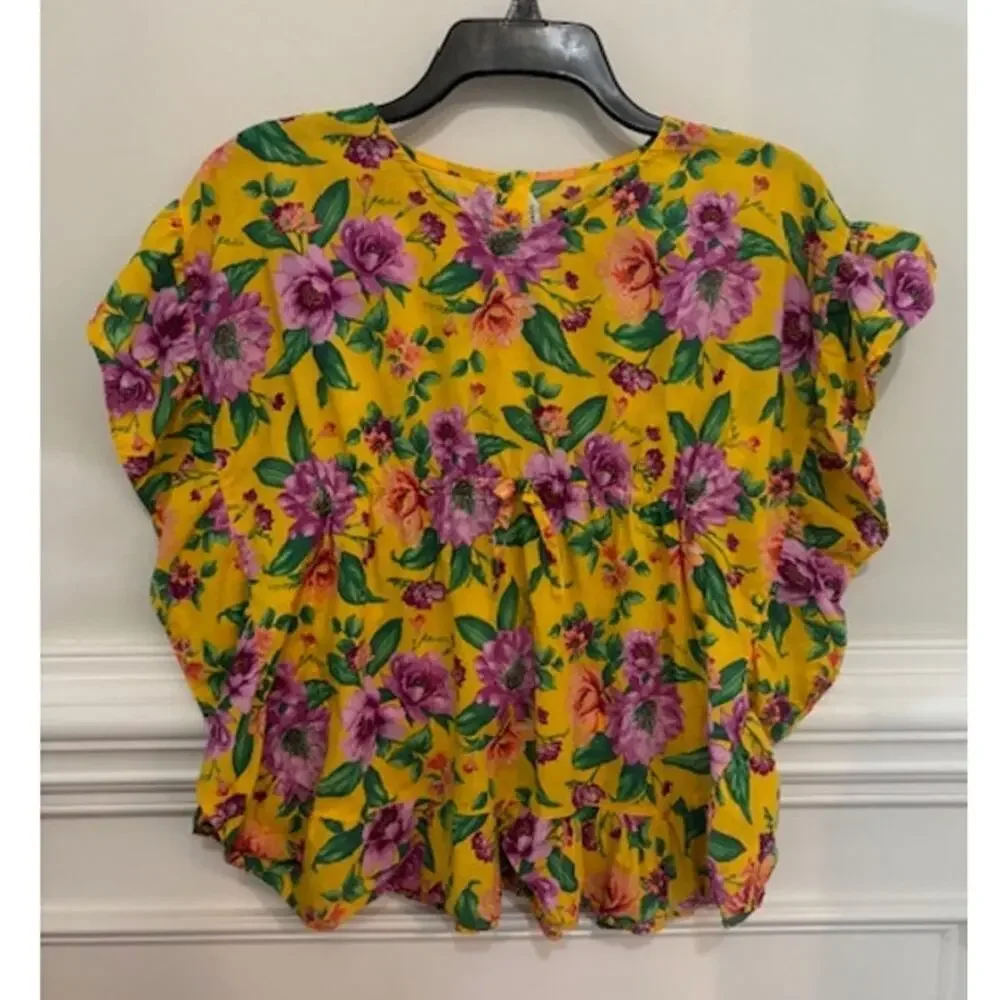 Janie & Jack Puff Girls Size 6 Floral Ruffle Swim Cover Up Beach Dress NEW